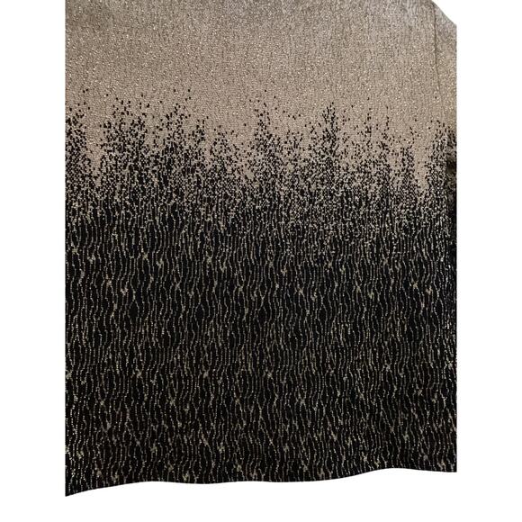 St. John Metallic Float Knit Button Up Vintage Crop Jacket Sz 4 Black Gold USA11 - Picture 4 of 8